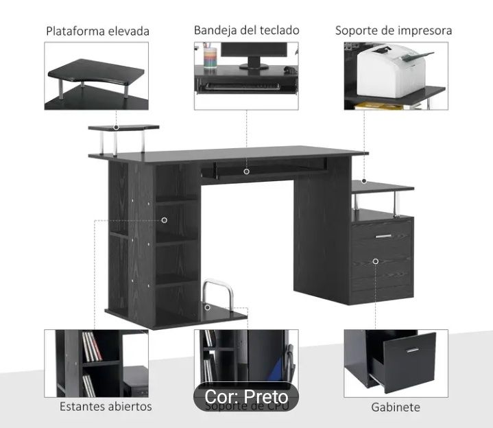 Secretária com duas semanas de uso