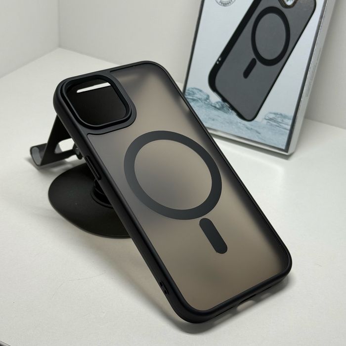 Чехол айфон 13 матовый чорный. Чохол iphone 13 з магсейф чорний