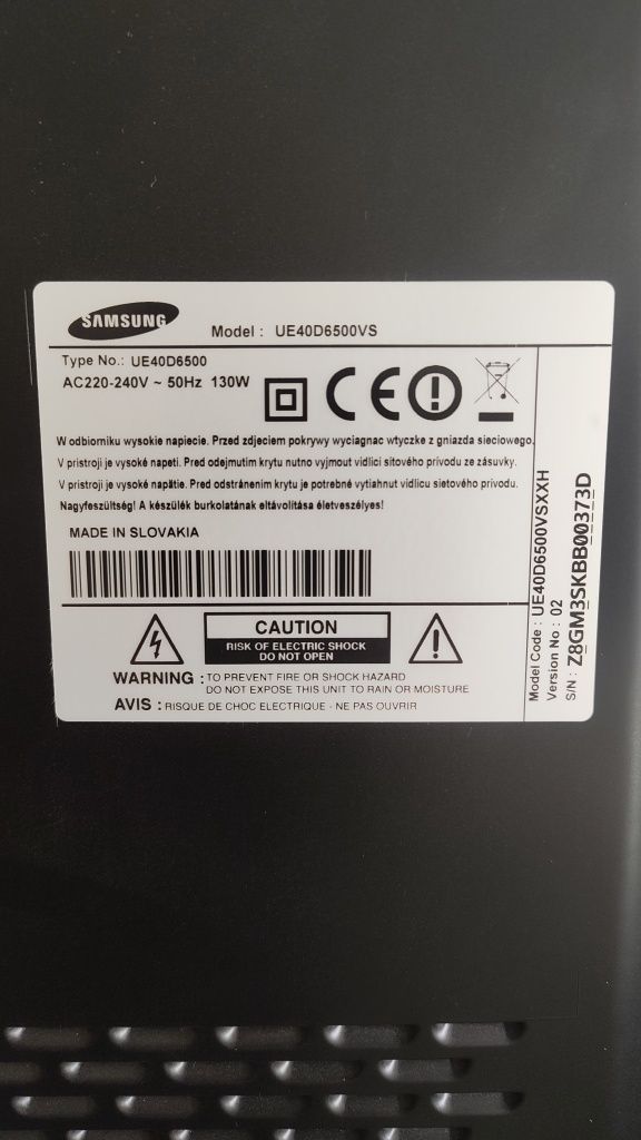 Telewizor 40" Samsung UE40D6500VS