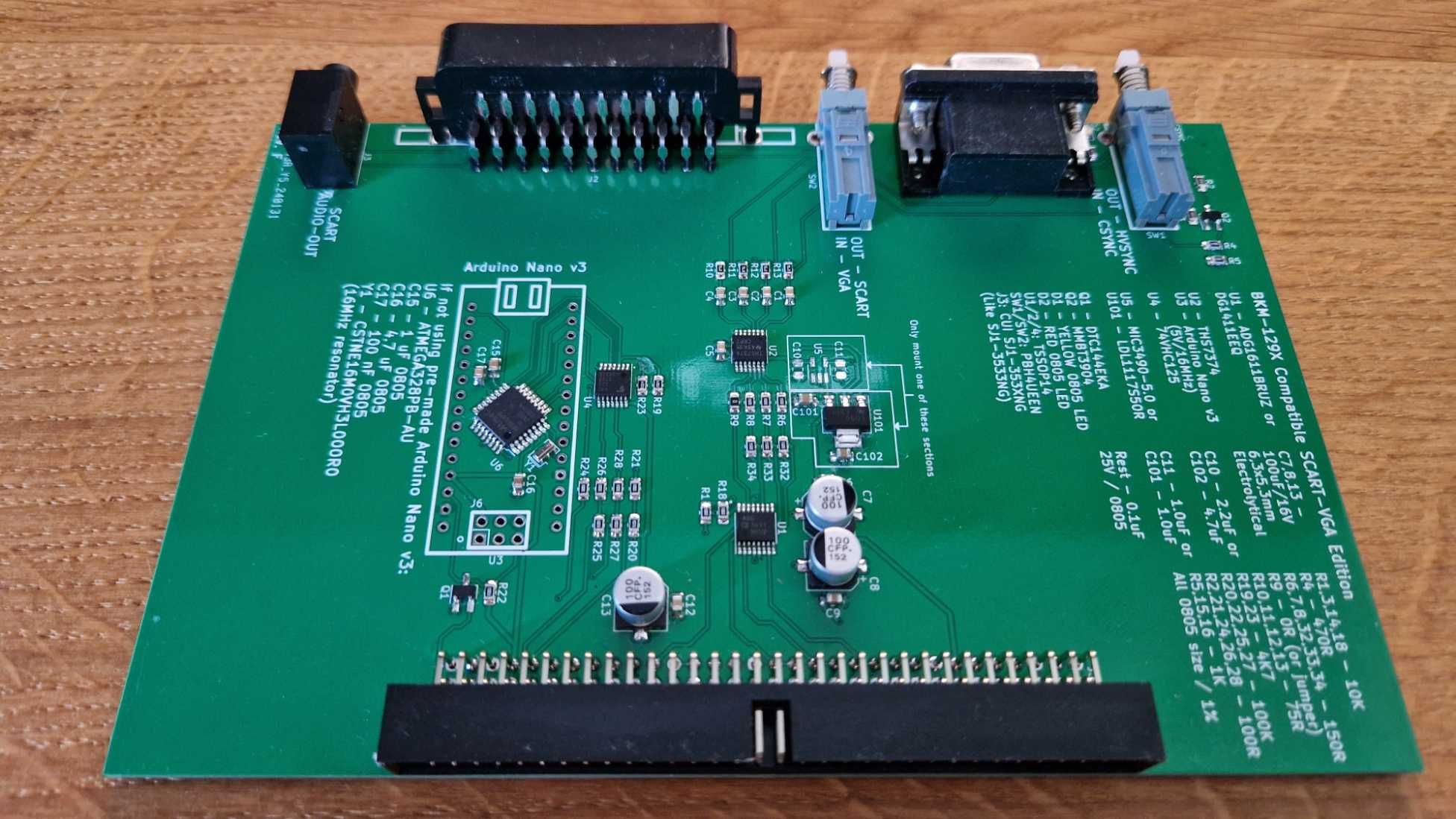 Klon karty SONY BKM-129X do monitorów BVM/PVM (wersja SCART-VGA)