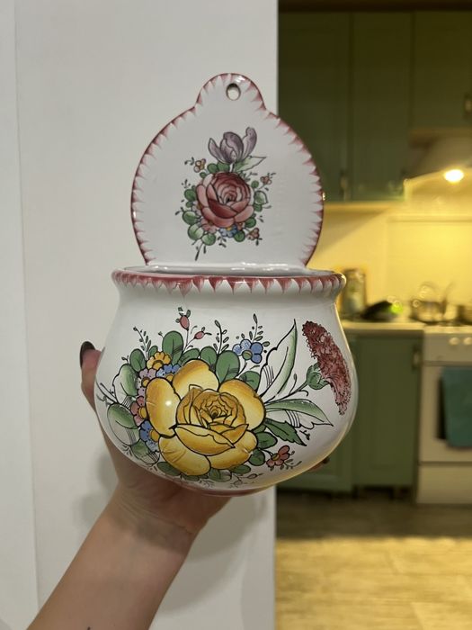 Емність керамічна для солі глек кашпо кераміка вінтаж Франція