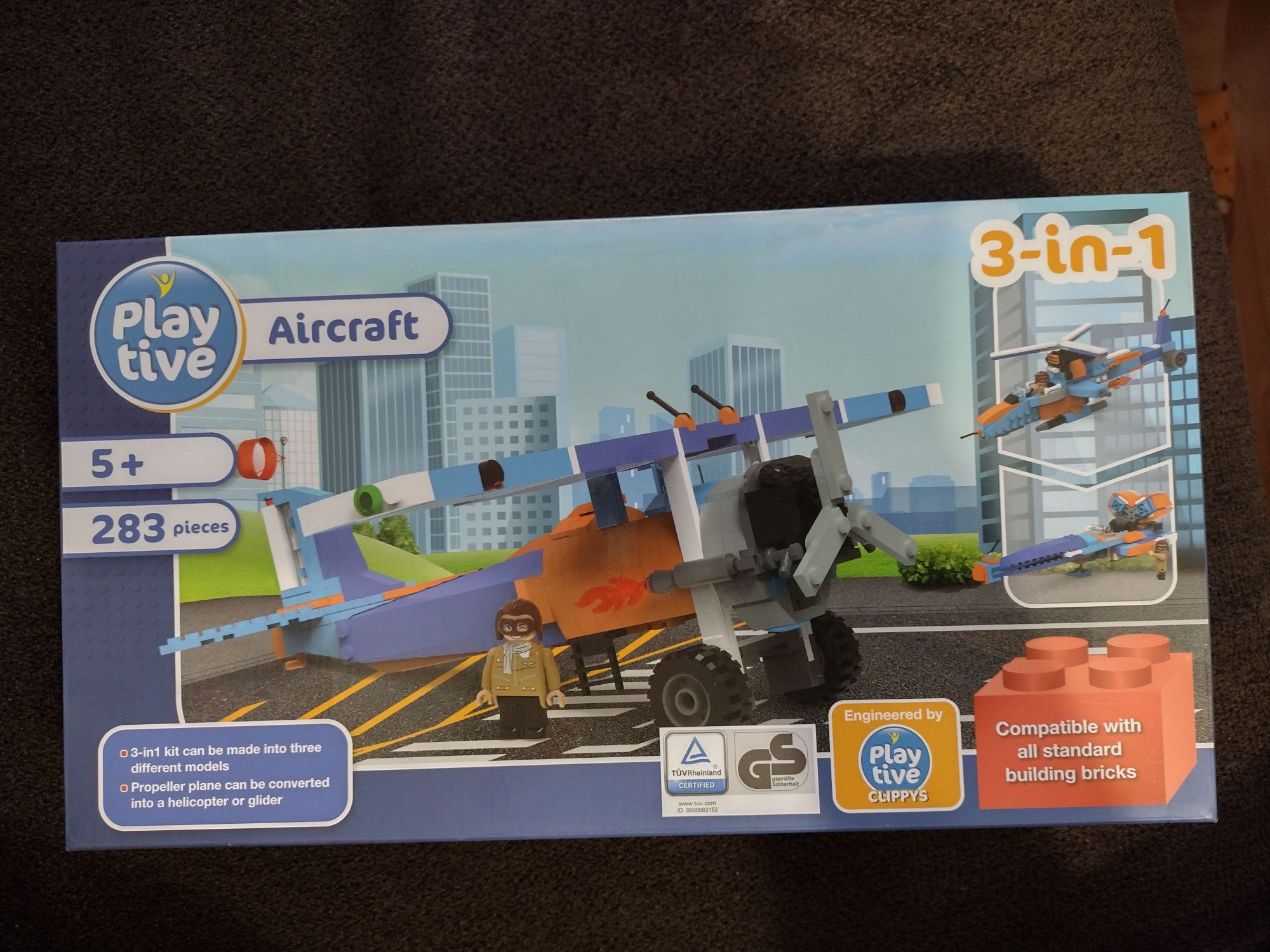 KLOCKI PLAYTIVE aircraft 283 el. Nowe nie otwarte