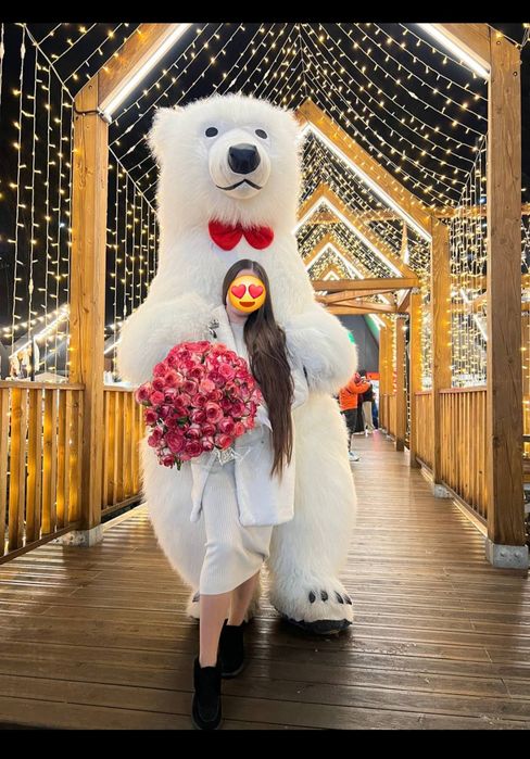 Білий мішка,привітання,подарунок