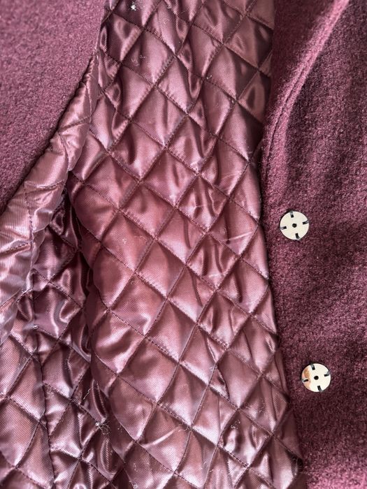 Пальто вовняне на утеплювачі колір марсала бренд byme