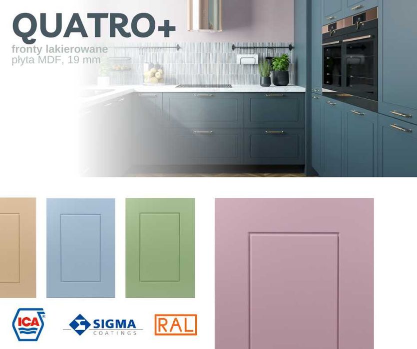 LAKIER Kuchnia QUATRO+ meble szafki kuchenne mat TRANSPORT wycena [MW]