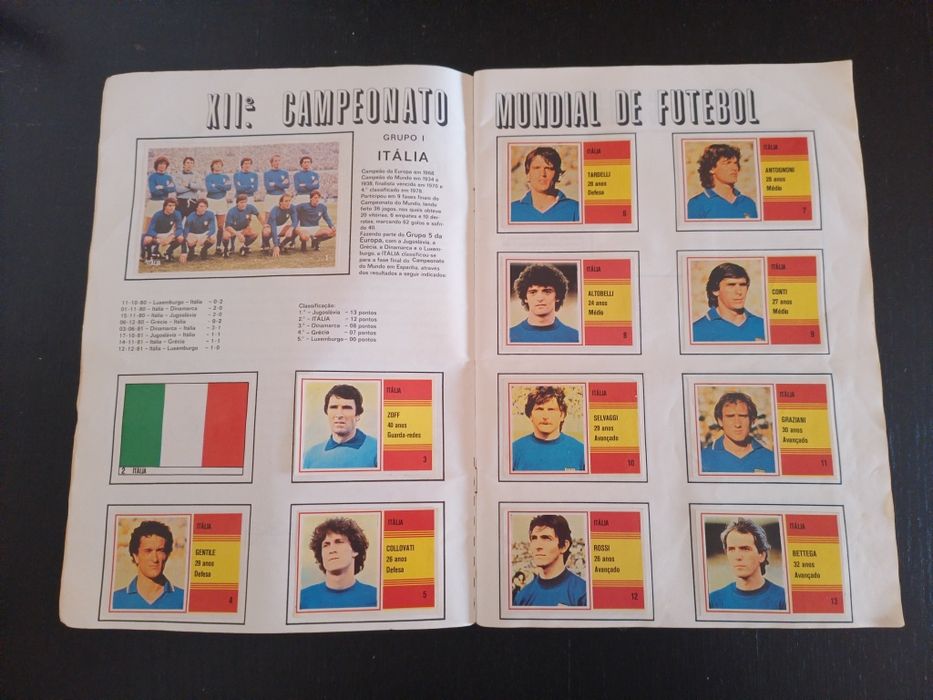 Caderneta completa Espanha - XII Campeonato do Mundo de Futebol