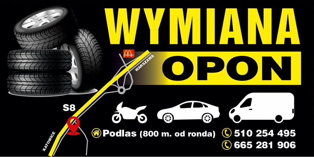 Wymiana opon, wulkanizacja, Rawa Mazowiecka