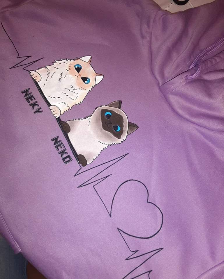 Sweatshirt personalizada com pintura em tecido vários desenhos diferen