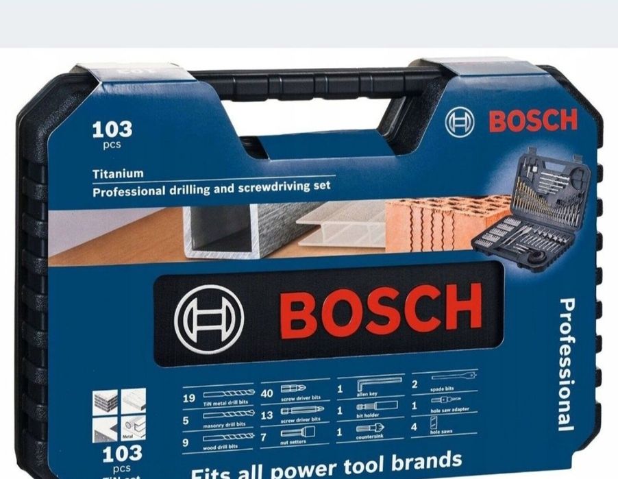 Bosch komplet Zestaw wierteł i bitów Bosch  103 szt nowe