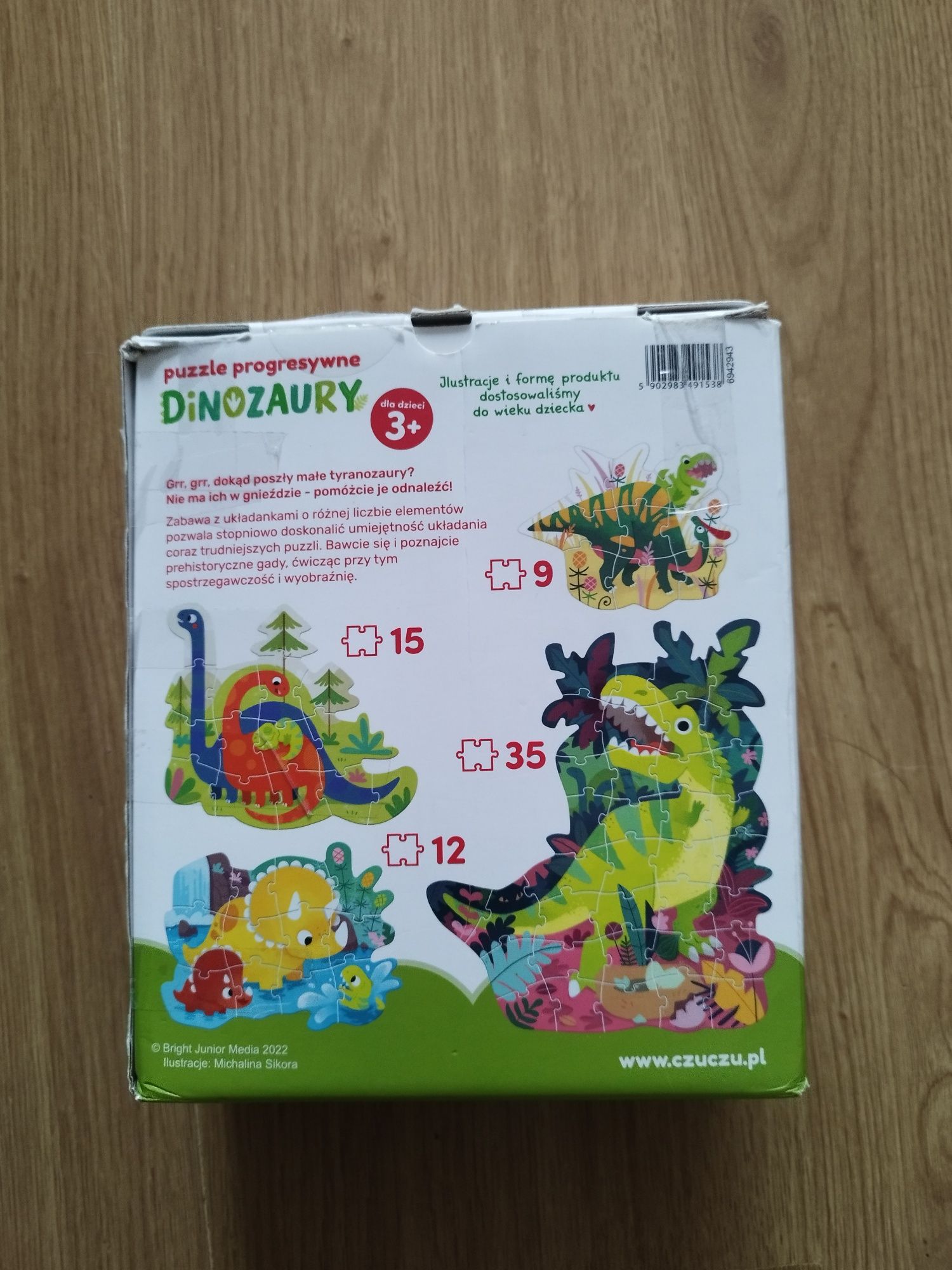 Puzzle progresywne czuczu dinozaury