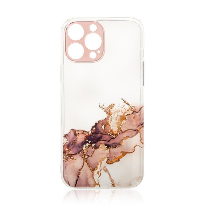 Marble Case Etui Do Iphone 12 Pro Max Żelowy Pokrowiec Marmur Brązowy