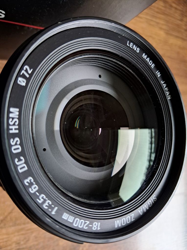 Obiektyw SIGMA 18-200mm F3.5-6.3 DC OS + filtr UV Marumi STAN IDEALNY!