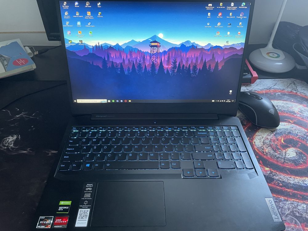 Laptop lenovo R7 4800h-gtx1650ti