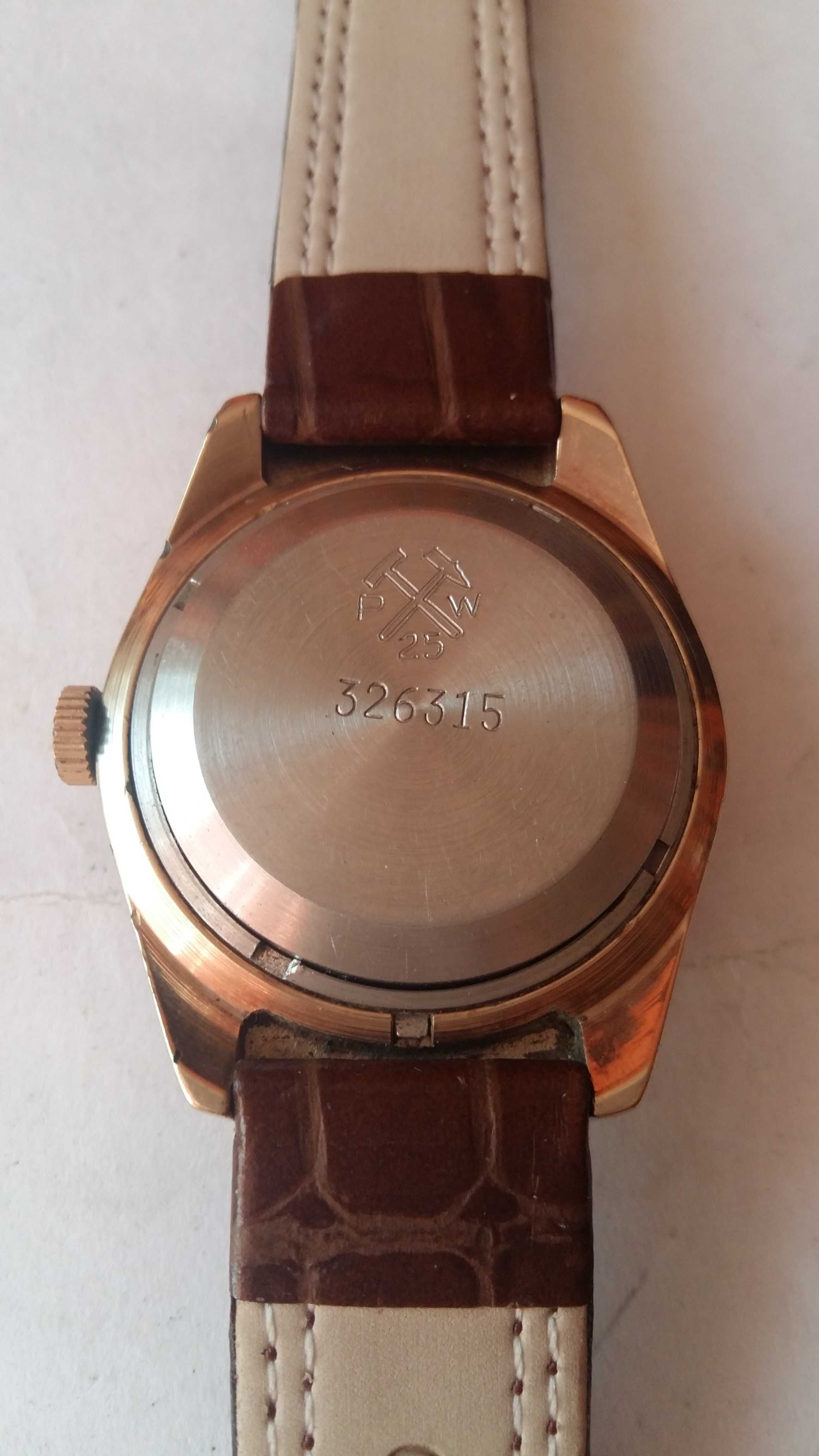 Zegarek Poljot Automat 37 mm bk. pozłacany.