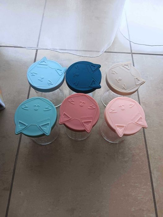 Babymoov ISY BOWLS pojemniki wykonane ze szkła 250ml zestaw 6 sztuk