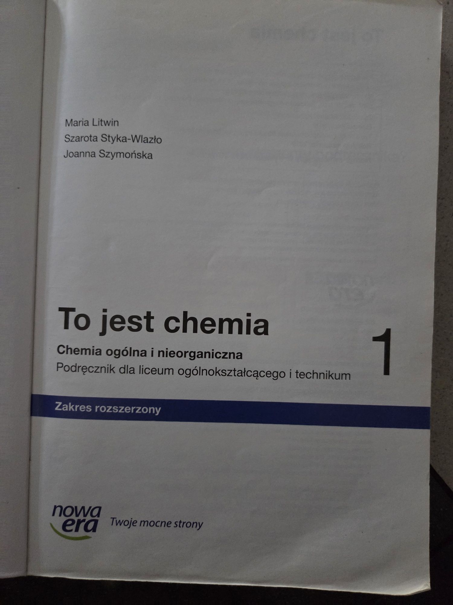 To jest chemia 1 (zakres rozszerzony)
