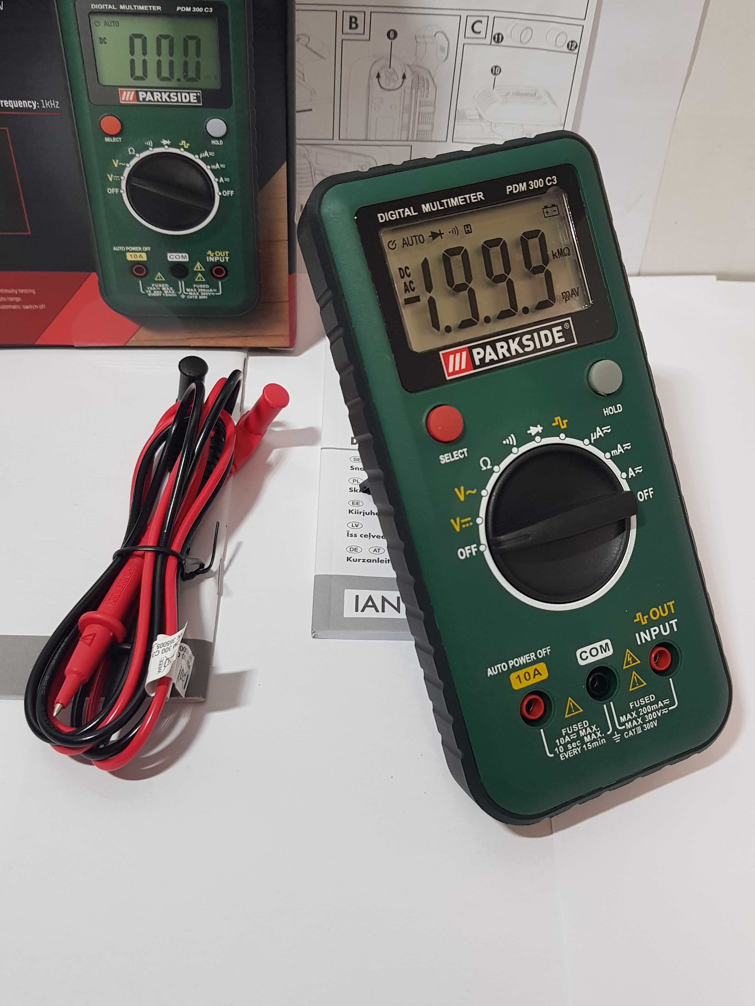 Miernik multimetr PARKSIDE PDM 00 C2 nowy uni-t fluke