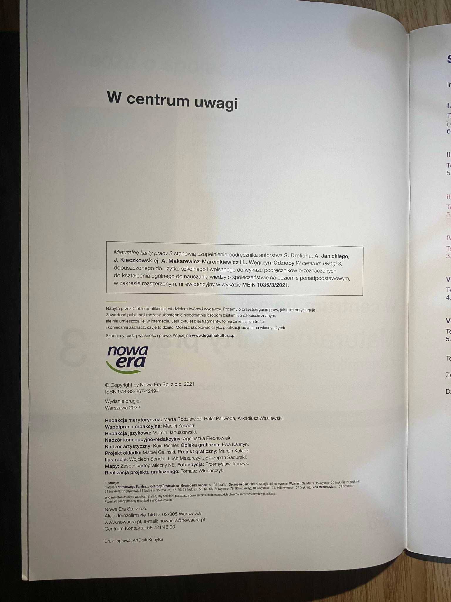 W centrum uwagi 3. Maturalne karty pracy