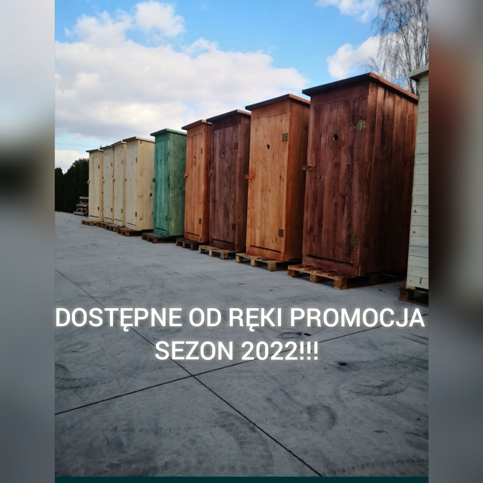 Toaleta Drewniana HEBLOWANA WC Wychodek Ustęp Szalet Kibelek Nowy WC