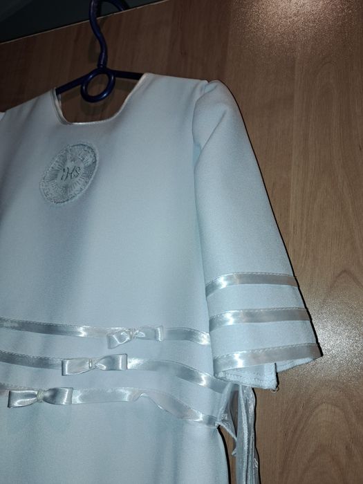Sukienka komunijna 164 z bolerkiem, wiankiem, torebką