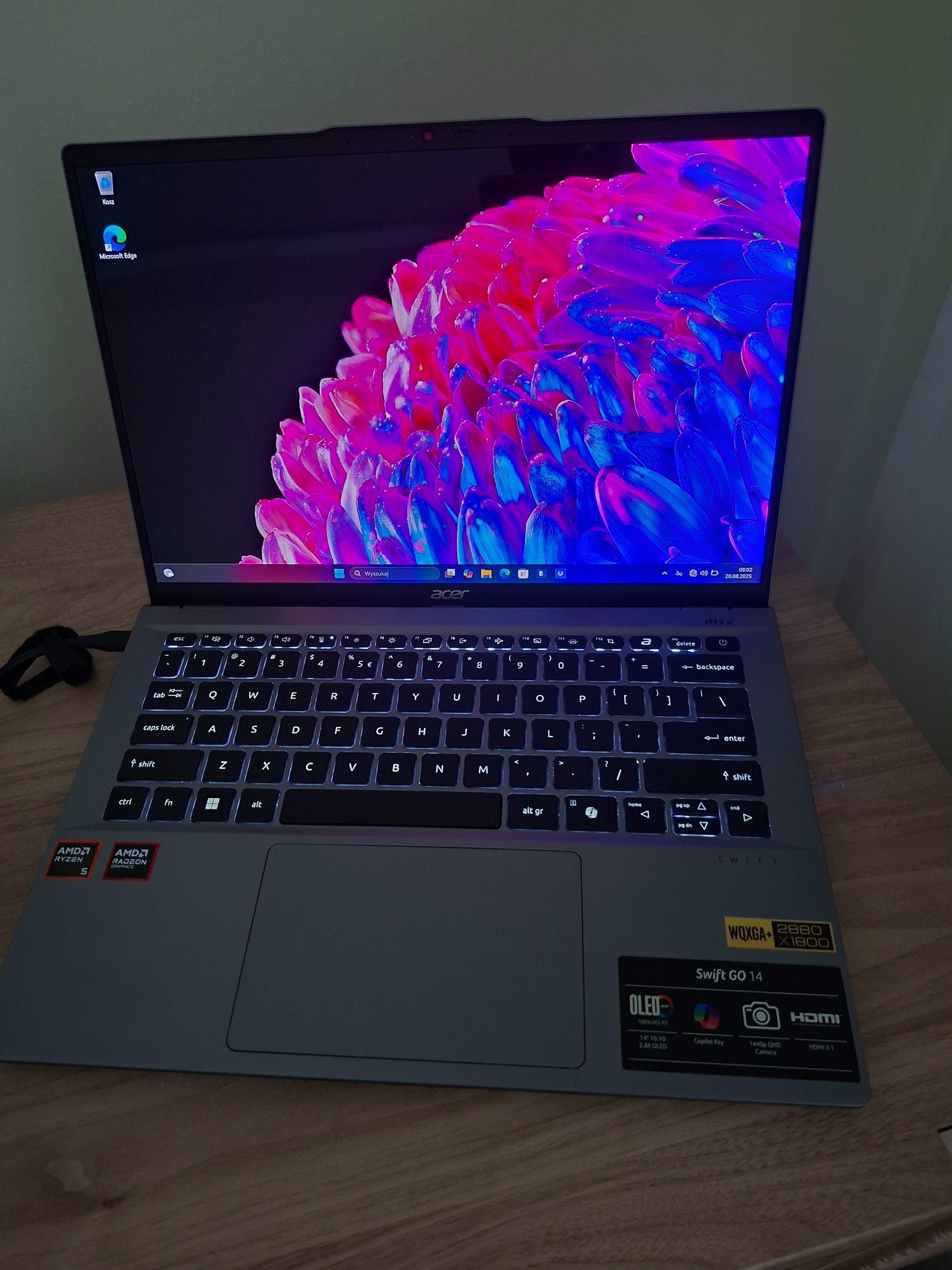Laptop Acer Swift Go 14 OLED 14" R5 8645HS 16GB RAM 512GB SSD zamienię