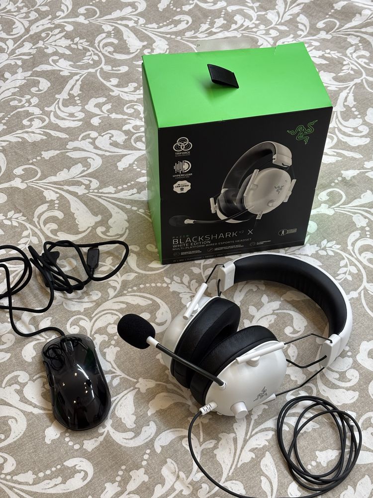 Headset razer e rato gaming