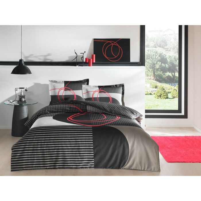 Постельное белье Tac сатин евро абстрактные дизайны