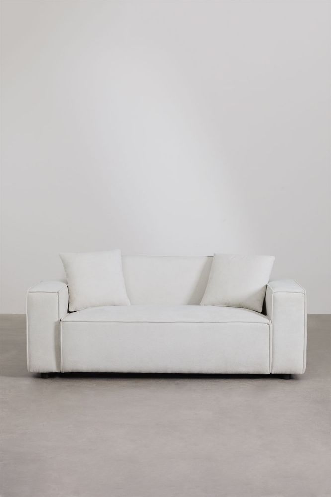 Sofa de dois lugares em tecido basian boucle