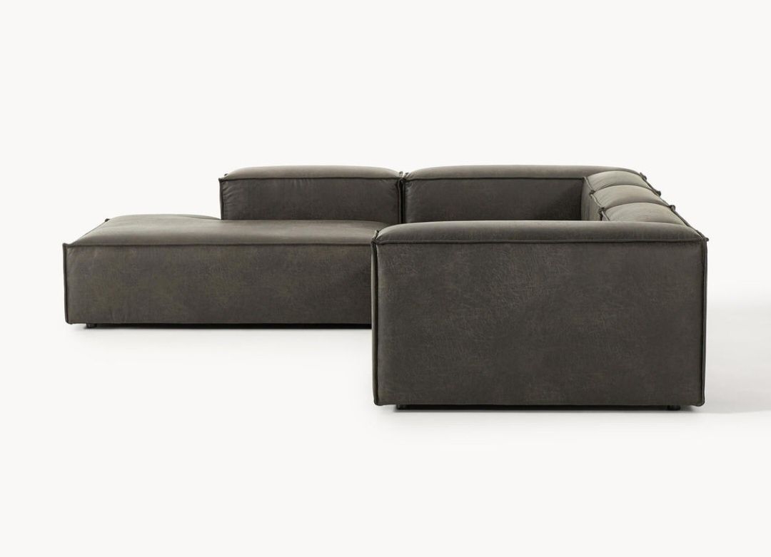 Sofa modułowa XL ze skóry z recyklingu Lennon Westwing Collection