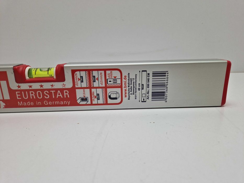 Poziomica aluminiowa BMI Eurostar 40 cm Magnetyczna