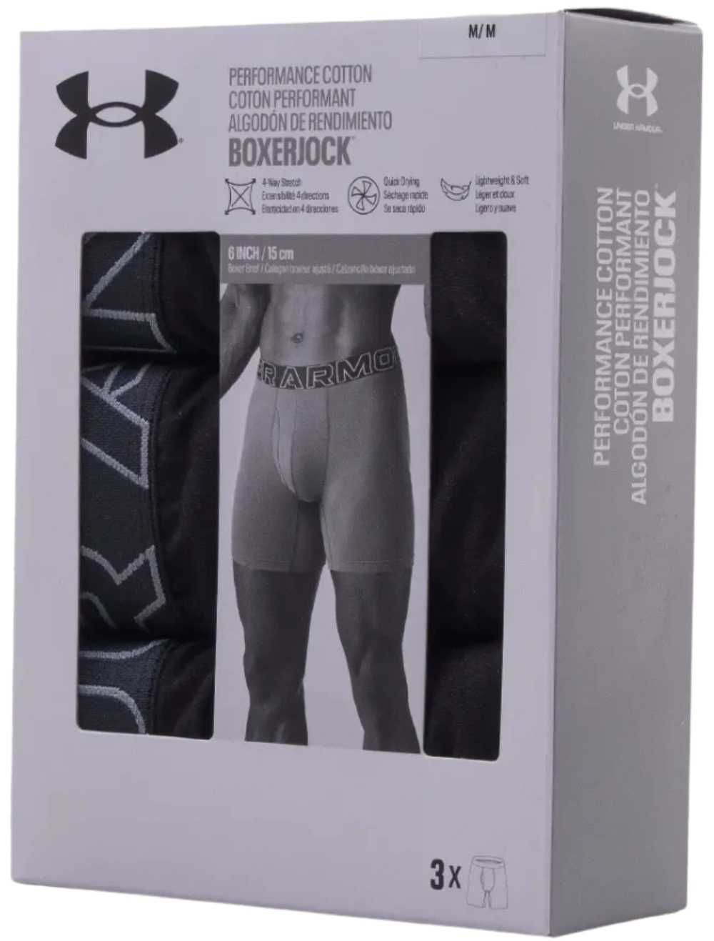 Bokserki UA Under Armour męskie performance cotton 3pak różne rozmiary