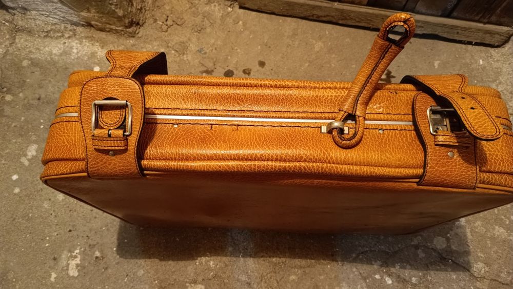 Torba podróżna PRL skórzana