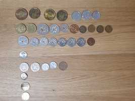 Zbiór/zestaw różnych monet obiegowych głównie Europejskich