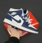 Кросівки Nike Air Jordan 1 High Blue-White premium