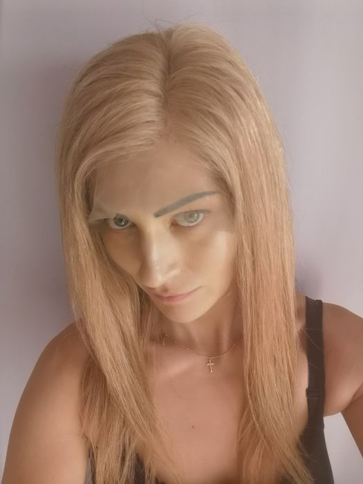 Peruka NATURALNA z włosów ludzkich blond