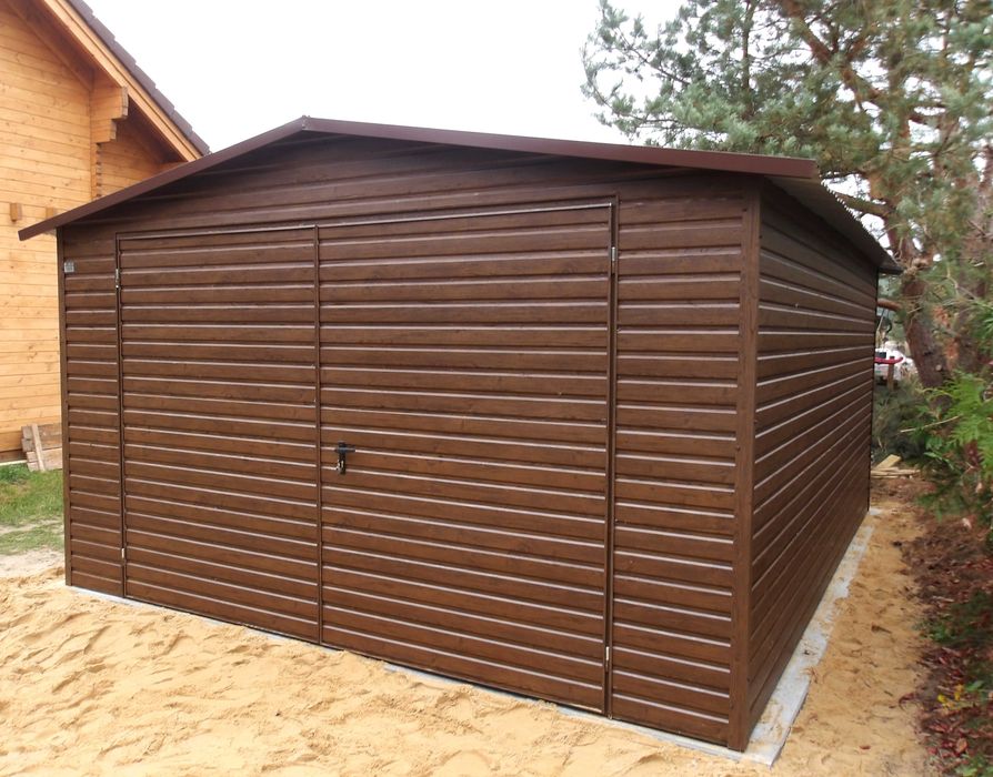 Garaż Drewnopodobny PREMIUM 4x6 Schowek Kolor wymiary PROMO -5%