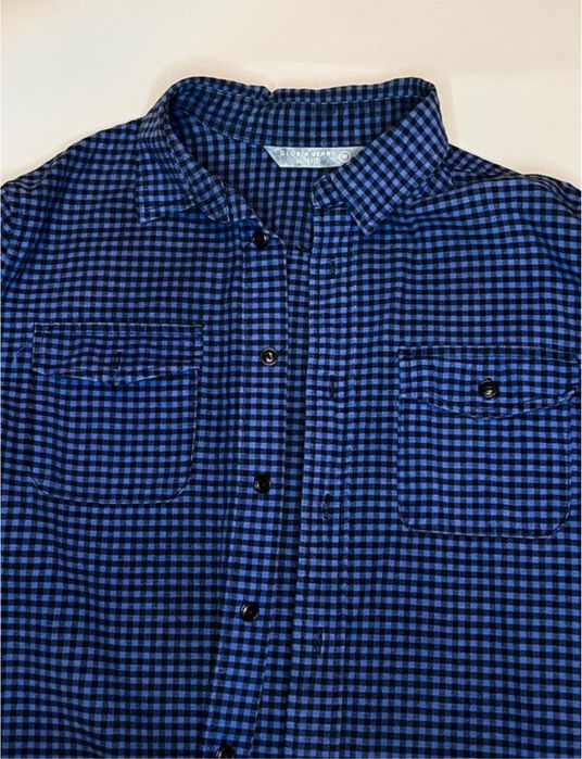 Сорочка чоловіча в клітинку на ґудзиках