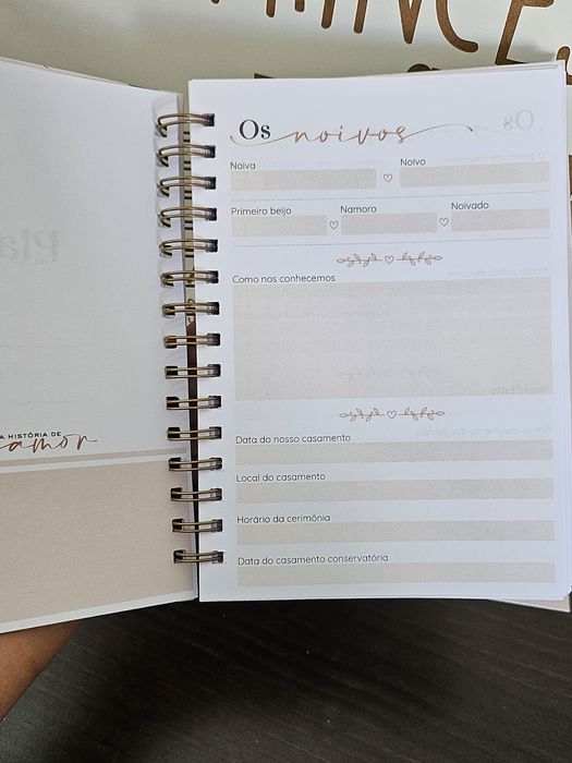 Agenda planner noiva