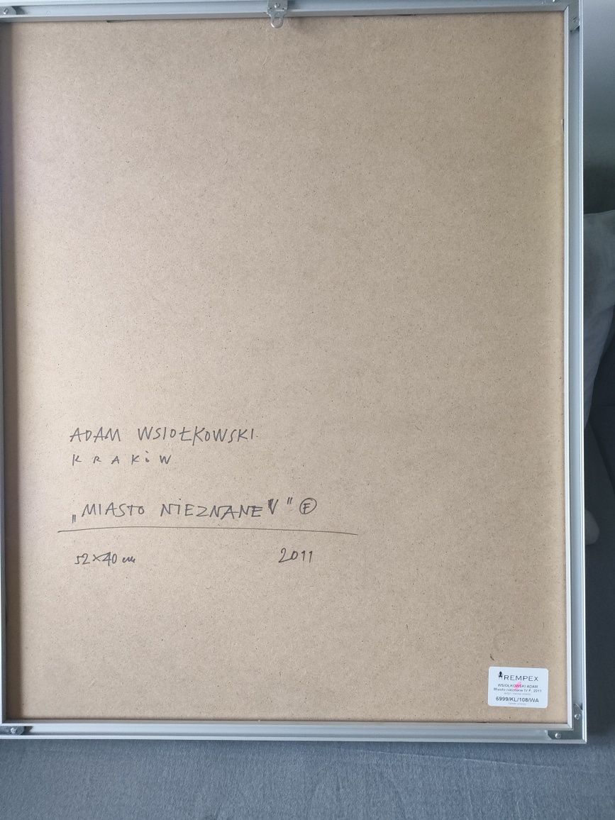 Sygnowany obraz "Miasto Nieznane IV" Adama Wsiołkowskiego