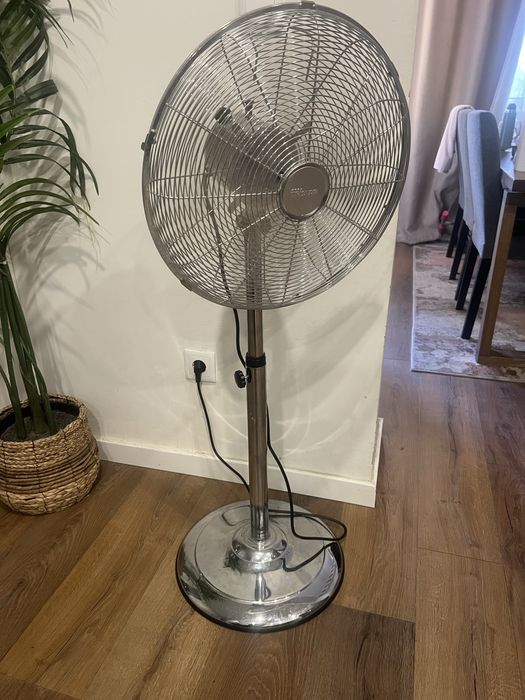 Ventilador de pe metal inox