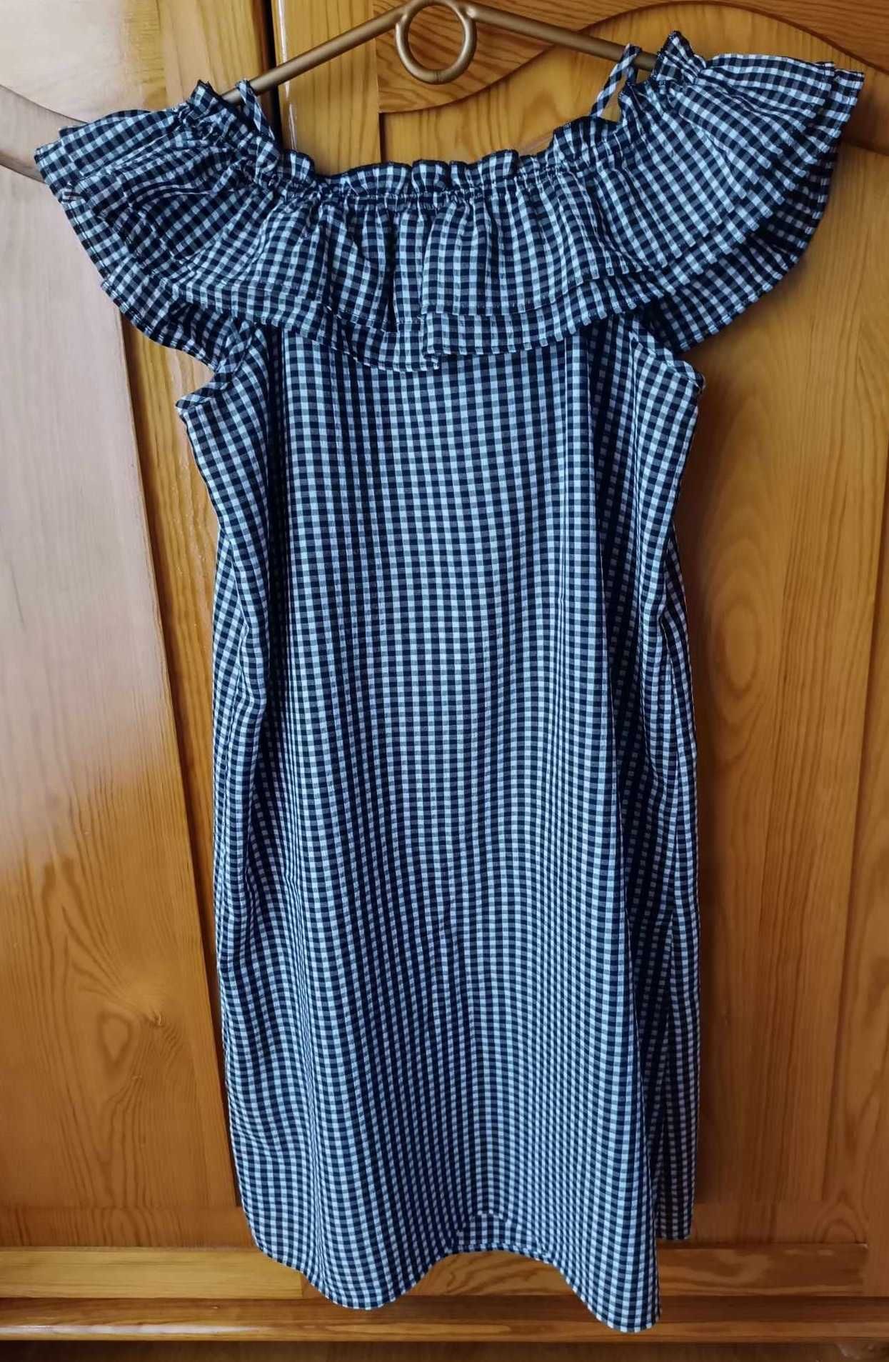 Sukienka w kratkę H&M, Rozmiar 35/XXS
