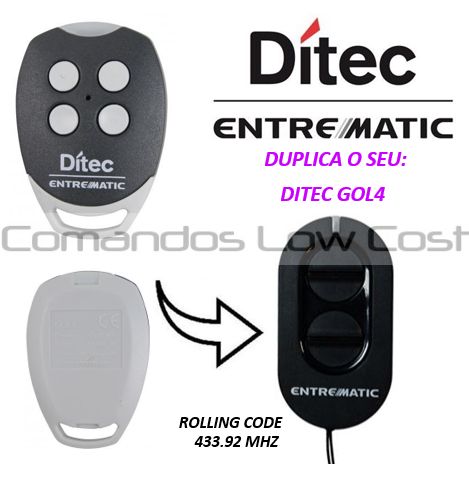 Comando original DITEC ZEN2 e ZEN4 (GOL4)