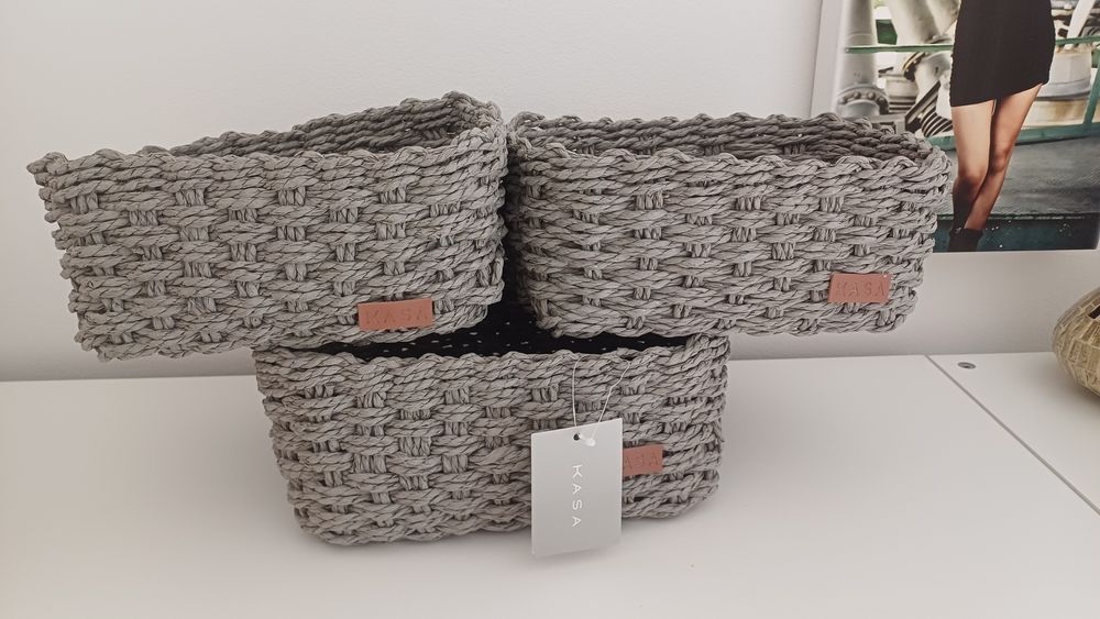 3 cestos de arrumação  novos