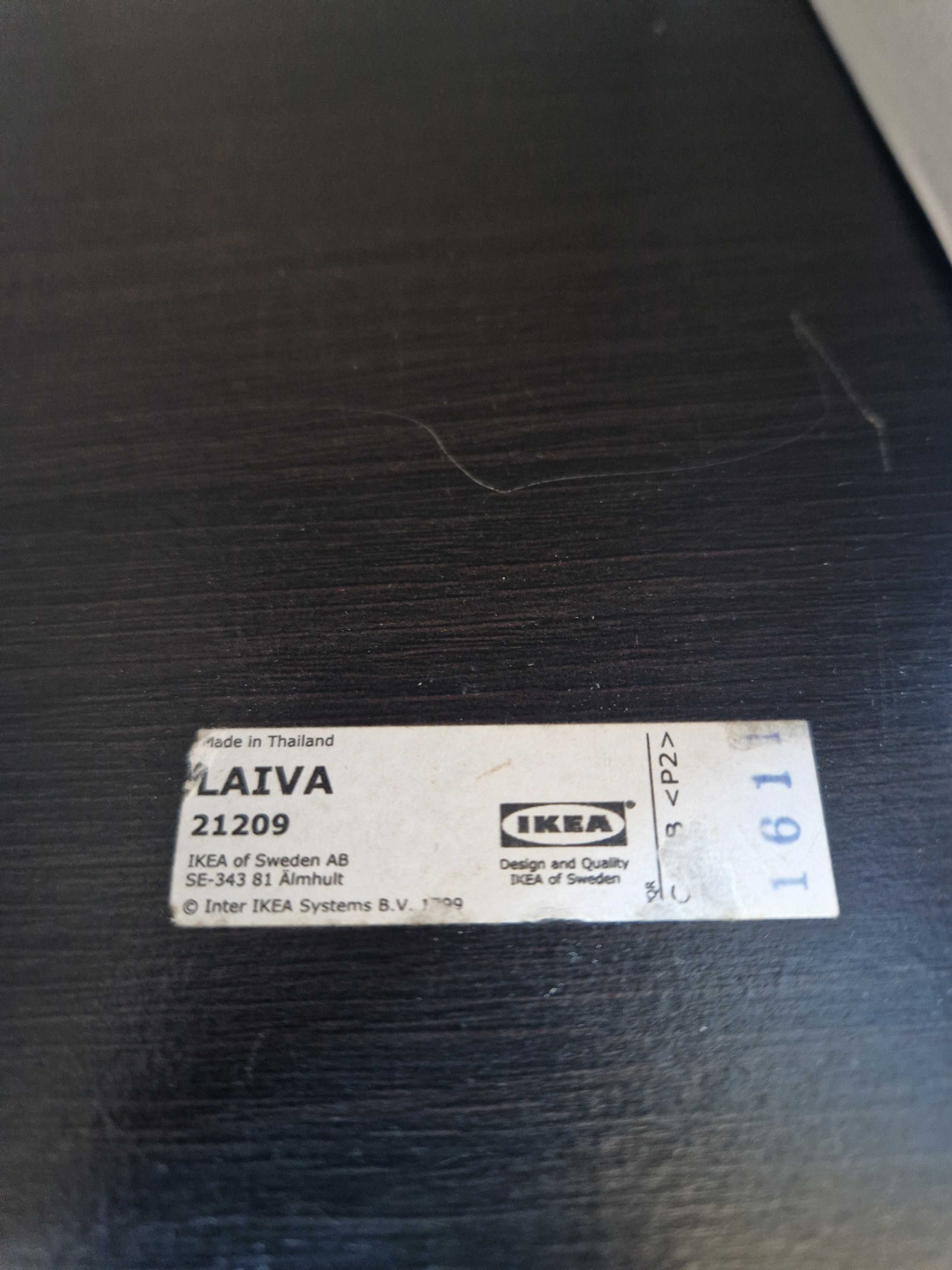 Estante LAIVA Preta/Castanha  Ikea