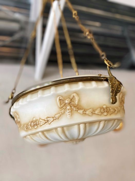 Oryginalna Francuska alabastrowa lampa