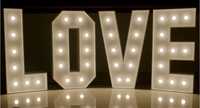 Duży Napis litery  love LED 120 cm ślub urodziny