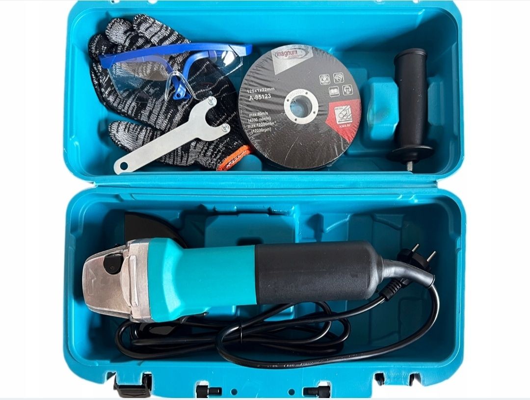 Szlifierka kątowa 1650W diax kątówka + WALIZKA + 10 tarcz MAGNUM