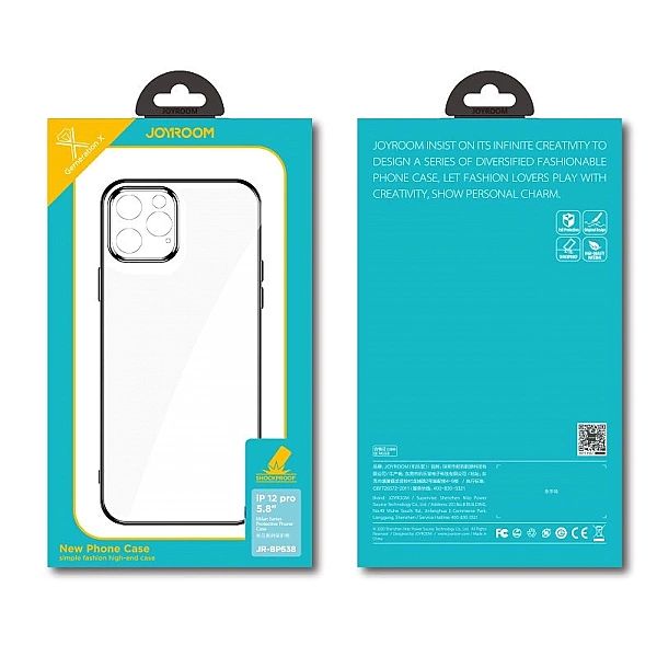 Joyroom New Beauty Series ultra cienkie przezroczyste etui z metaliczn