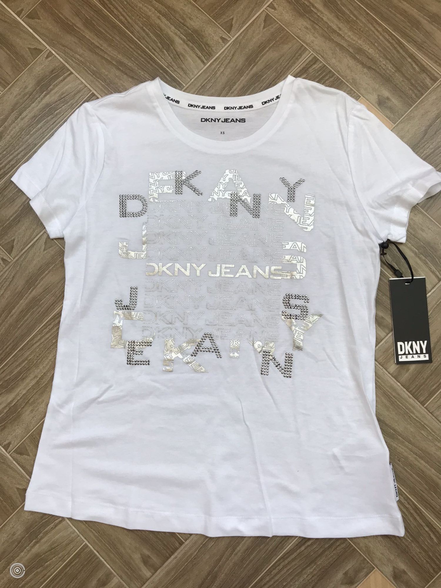 Футболка DKNY Jeans, размер XS(44-46)