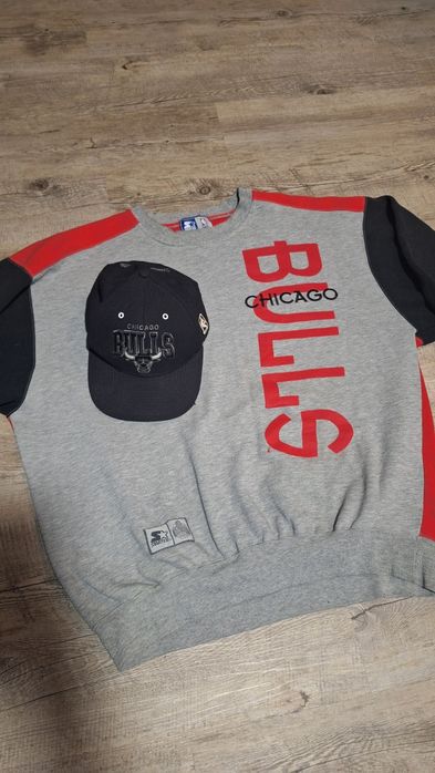 bluza 90's Chicago Bulls Starter y2k oldschool oversize streetwear NBA